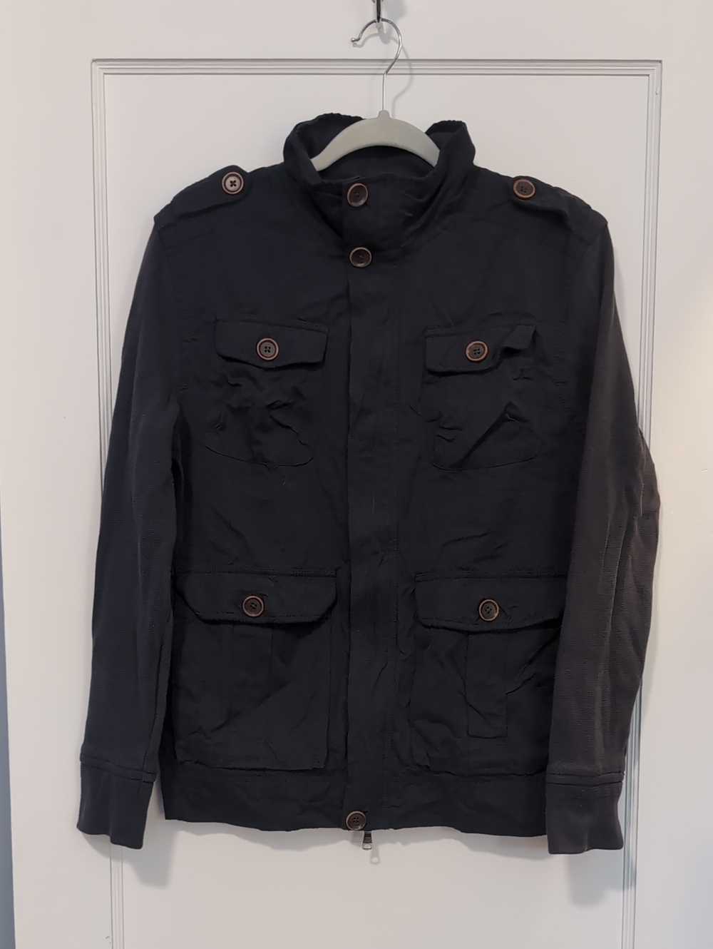 Banana Republic Navy Military-Style Field Jacket
